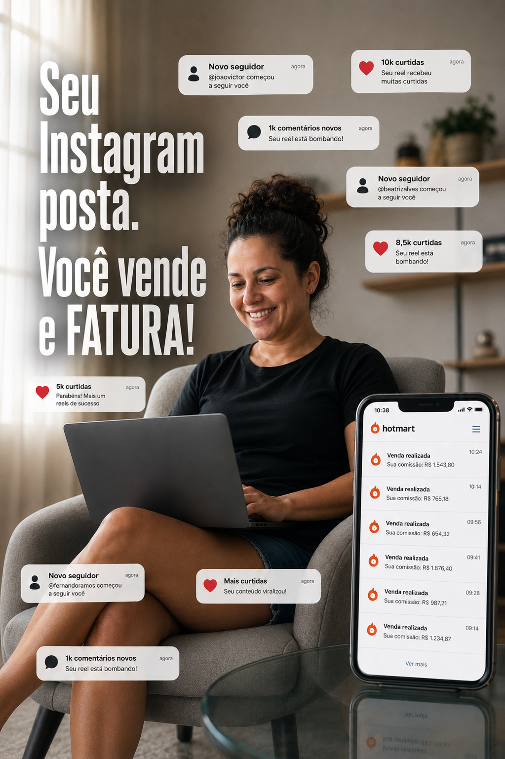 Seu Instagram posta sozinho enquanto você vende e fatura